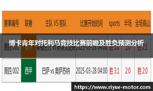 博卡青年对托利马竞技比赛前瞻及胜负预测分析